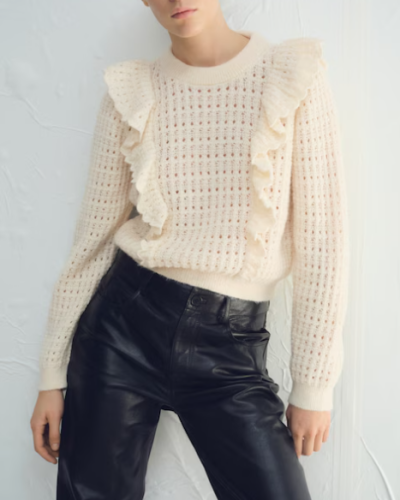 Zebra print knitted jumper