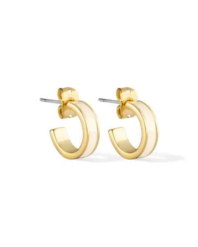 BANGLE Mini Hoop Earrings - Sand White