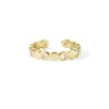 LUMI Adjustable Ring - Light Gold and Zircons